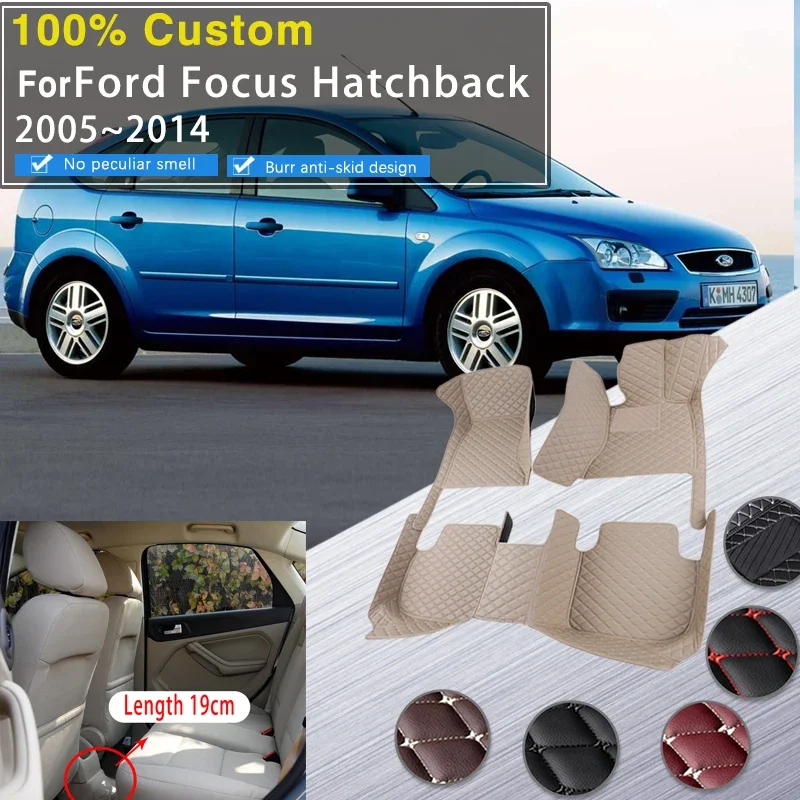 

Качественный автомобильный коврик RHD для Ford Focus Hatchback C307 2005 ~ 2014 г., противогрязевой коврик, коврик для багажника, напольный коврик, специальный интерьер автомобиля