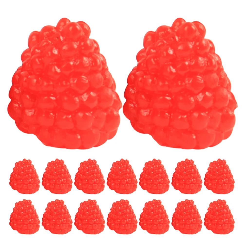 

16 Pcs Simulation Fruit Model False Raspberry Decor Simulated Adornment Decorative Artificial Photo Prop Desktop Ornament DIY