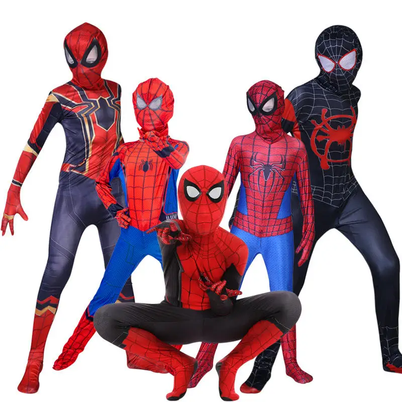 Kids Halloween Costume Boys Superhero Cosplay Bodysuit Spandex Jumpsuit for Children Hero Bodysuit