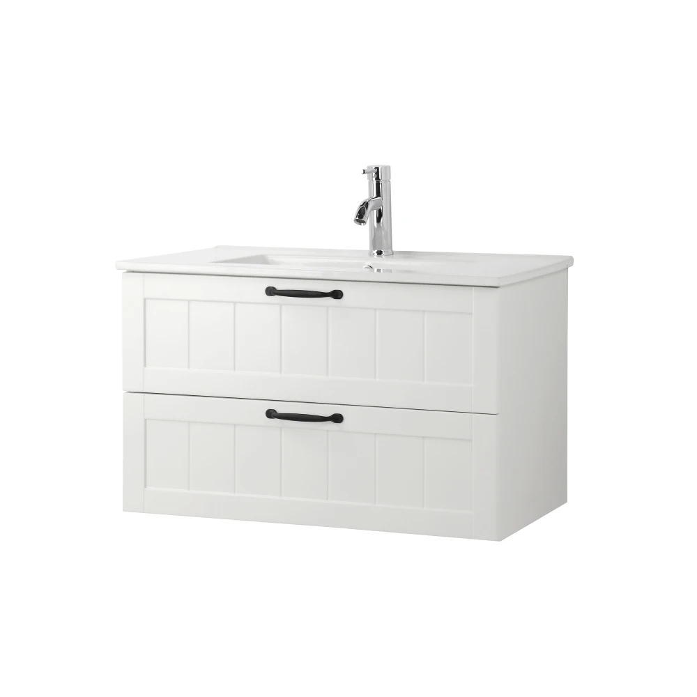 

31.5" Bathroom Vanities Cabinet with Sink Combo, Wall Mounted Floating Cabinet With Decor Line, Soft-Close System, 2 Extra Big