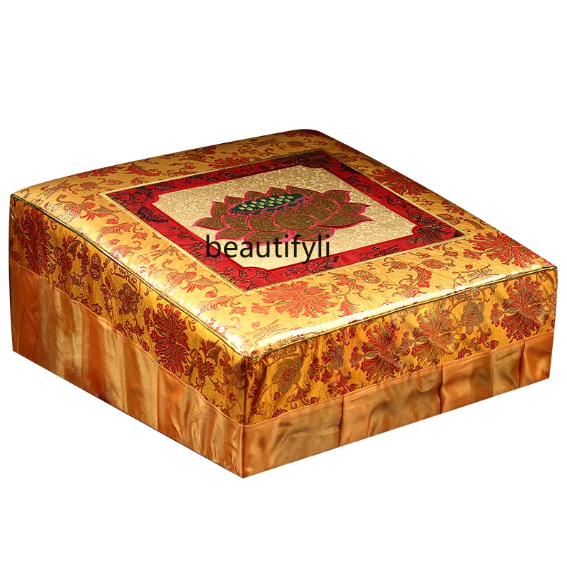 

Prayer Mat Worship Pier Thickened Solid Wood Meditation Cushion Worship Buddha Hassock Worship Stool Meditation Futon