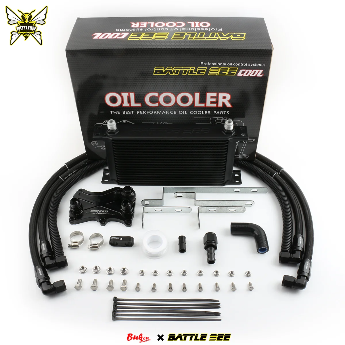 

BATTLE BEE Engine Oil Cooler Adapter For Mercedes-BENZ M276 3.0/3.5L V6 Engine Oil Cooler Kit 19 Rows BB-OCK-156