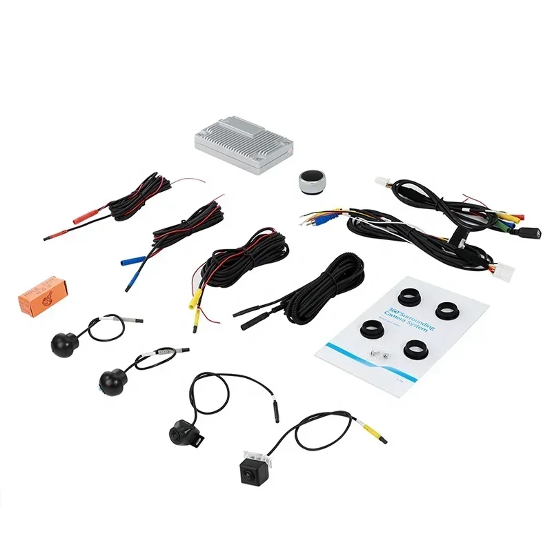 1080P Super 3D Panoramic Camera 360 Degree Car Bird Eye Surround View Parking  DVR System AHD VGA CAN Output