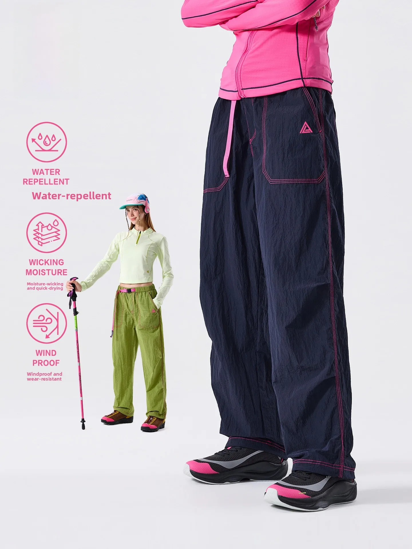 LAZY DAY Outdoor Waterproof Quick Dry Hiking Pants Women's Autumn Functional Straight Leg Workwear Trousers Casual Nylon