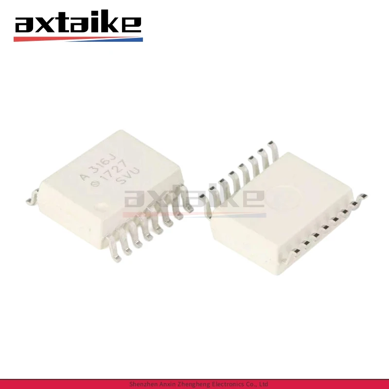 HCPL-316J-500E SOP-16 HCPL-316J A316J 316J SMD IC Chip 2.5 Amp Gate Drive Optocoupler with Integrated