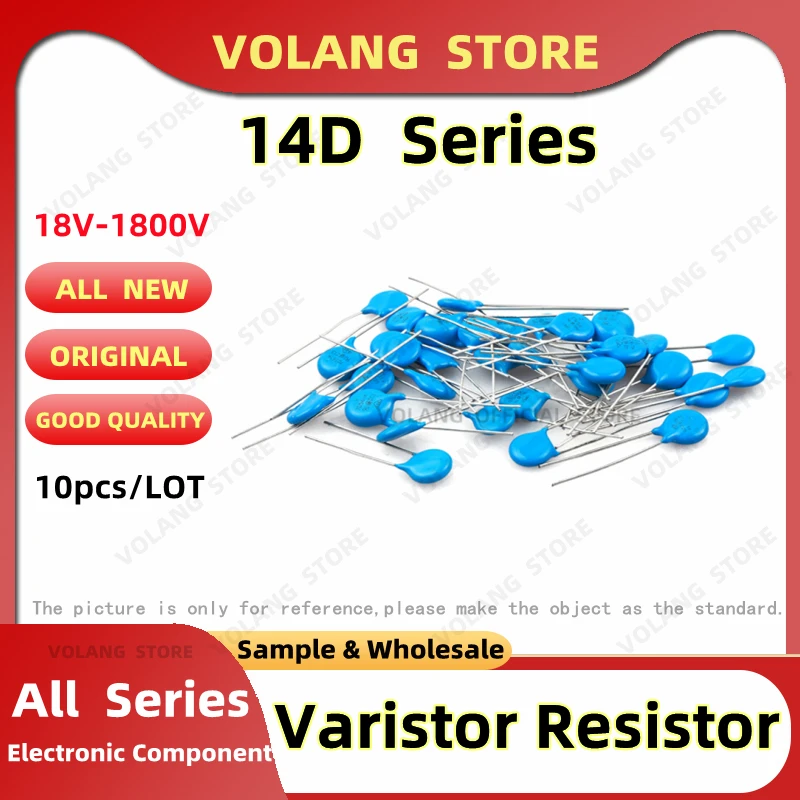 10Pcs Varistor Resistors 14D151K 150Voltage 121K 180K DIP 270K 390K 39V 331K 220K 471K 511K 560K 56V 561K 680K 751K 122K 14D182K