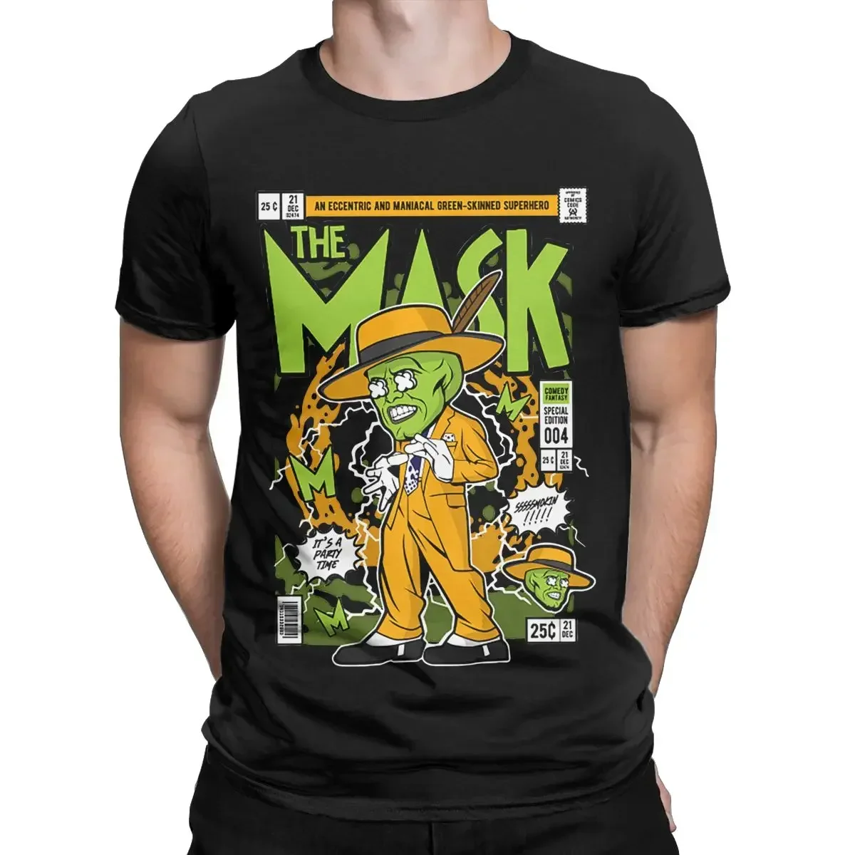Vintage Movie USA Jim Carrey Tee Shirt Short Sleeve T-Shirts 100% Cotton Gift Idea Clothes The Mask Comedy Men Women T Shirt - view 6