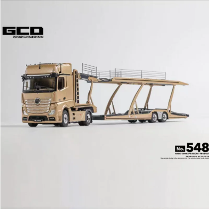 GCD Diecast 1:64 Scale Actros Alloy Double-layer Trailer Model Classic Decoration Hobbies Souvenirs Gifts Collection