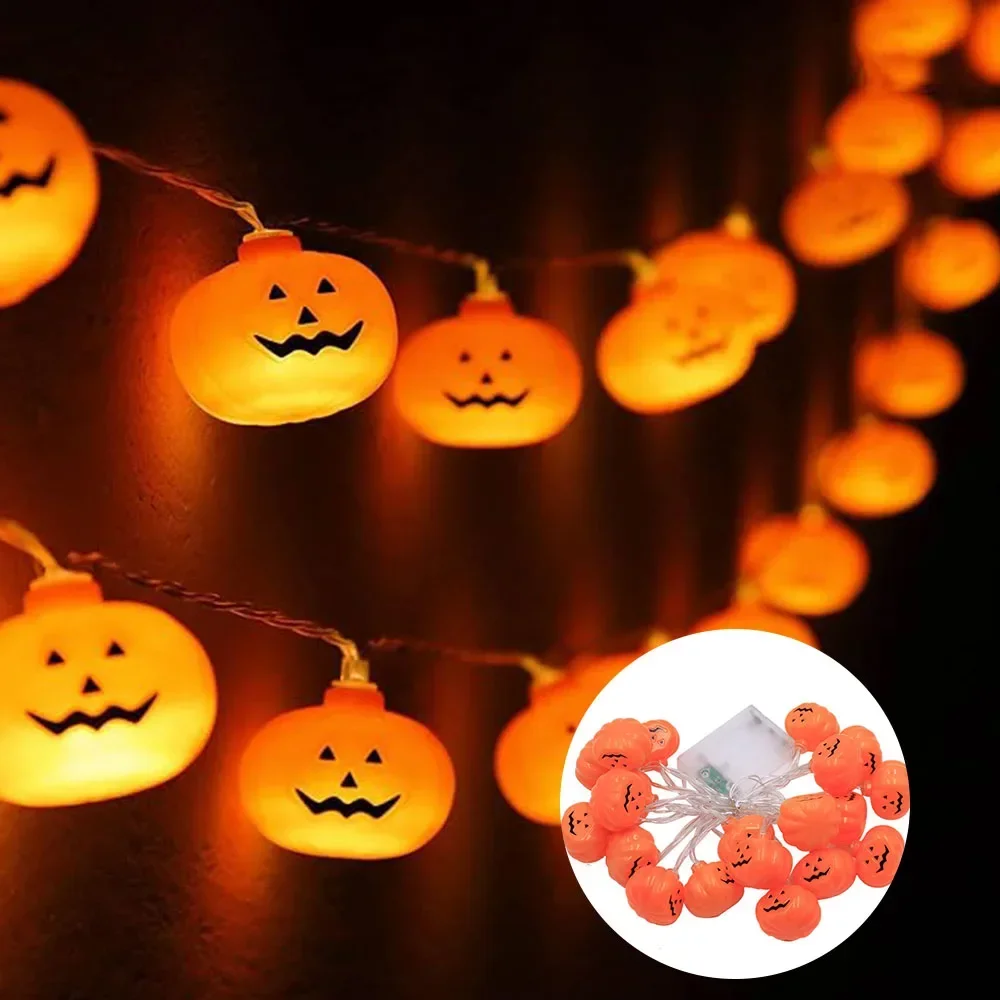 

Halloween Pumpkin Decoration LED Lights Battery Operated Pumpkin Shaped Hanging Lamp Trick Or Treat Lantern Horror Party Decor