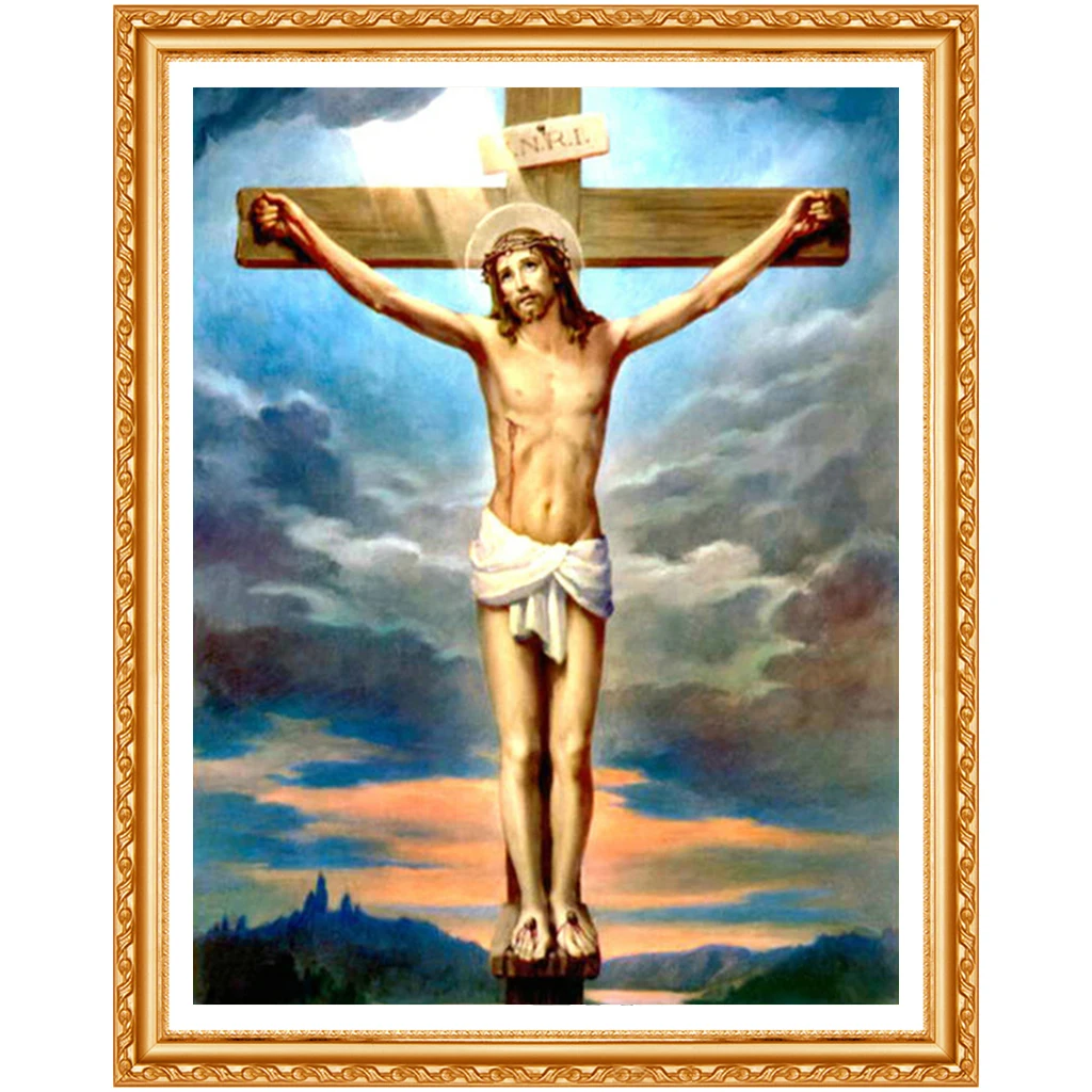 Diamond Painting Religion Christian Jesus Wall Decor Full Diamond Embroidery Cross Stitch Portrait Series Needle Gifts