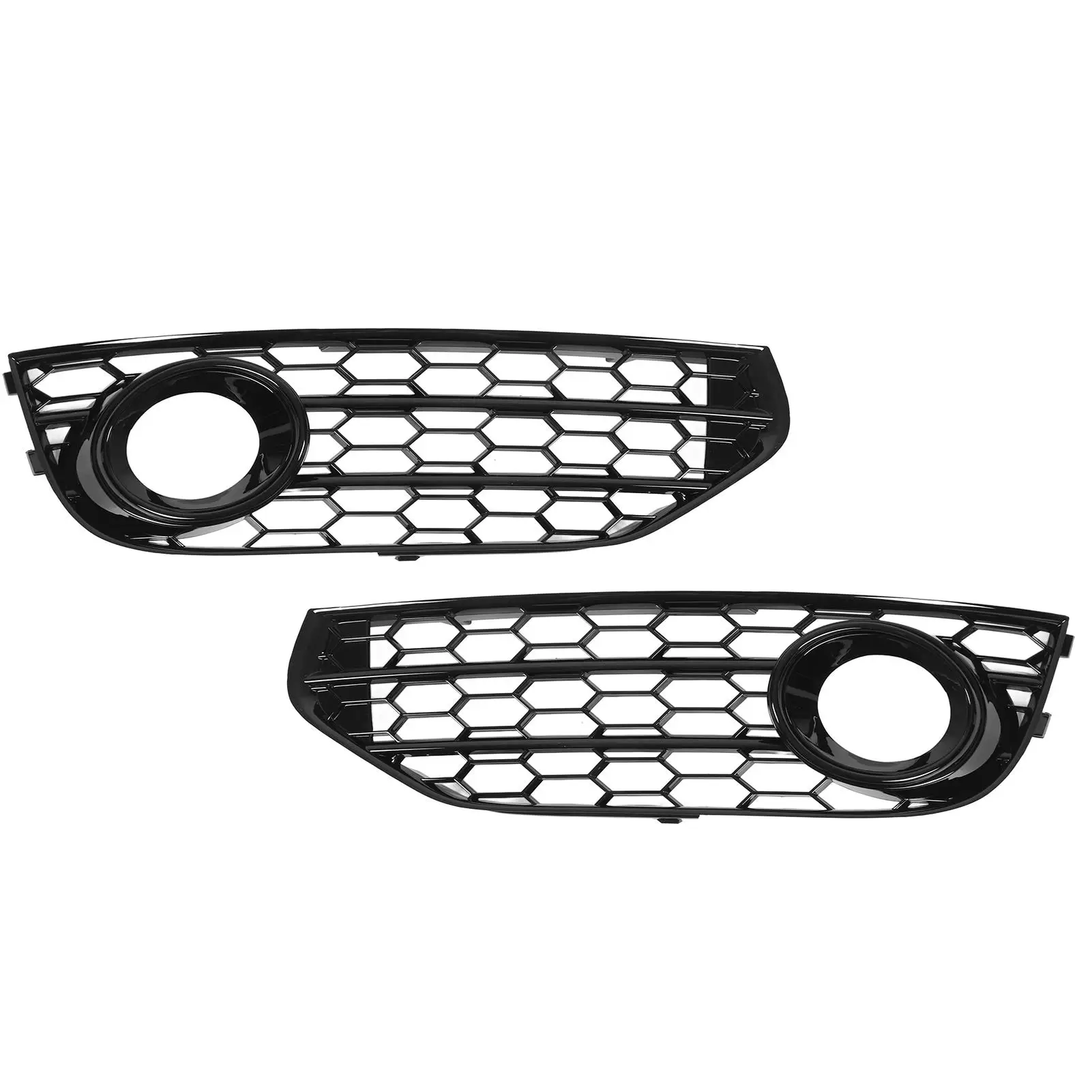 

8K0807681J01C Fog Light Grille Cover Anti Scratch 1 Pair Front Glossy Black Simple Installation Rugged for car