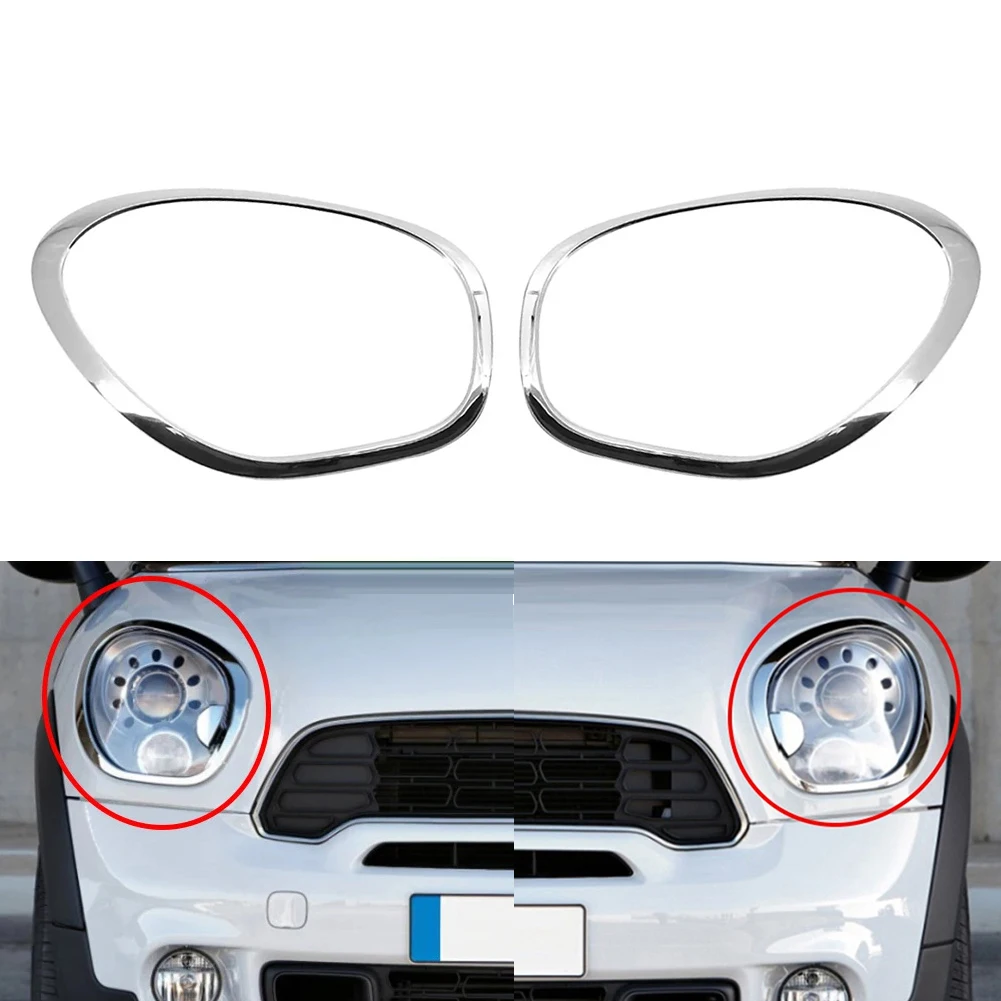 Car Accessories Chrome Headlight Cover Driver Side Compatible Optimal Illumination Car Upgrade Vehicle Protection