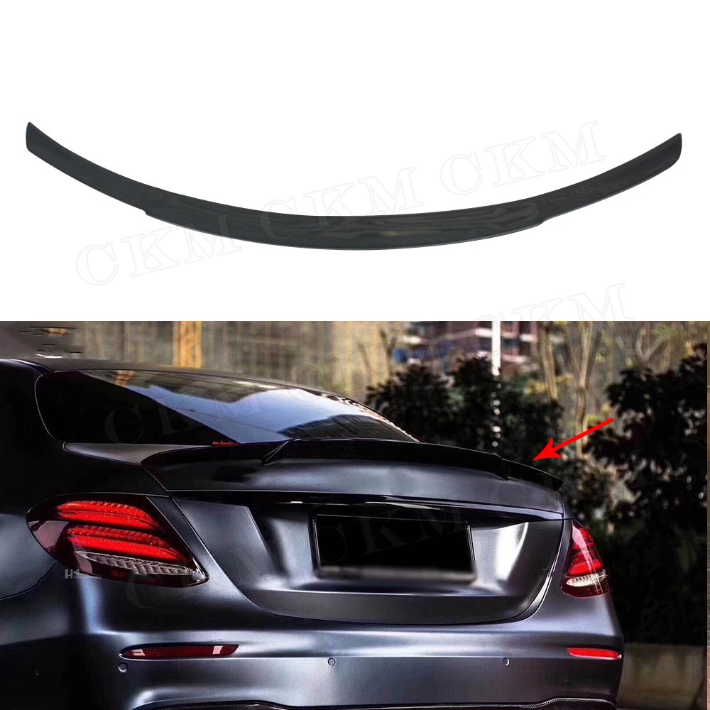 

Carbon Fiber Car Trunk Boot Spoiler Wing for Mercedes Benz E Class W213 E200 E300 E400 E550 Sedan 2017-2019 B Style