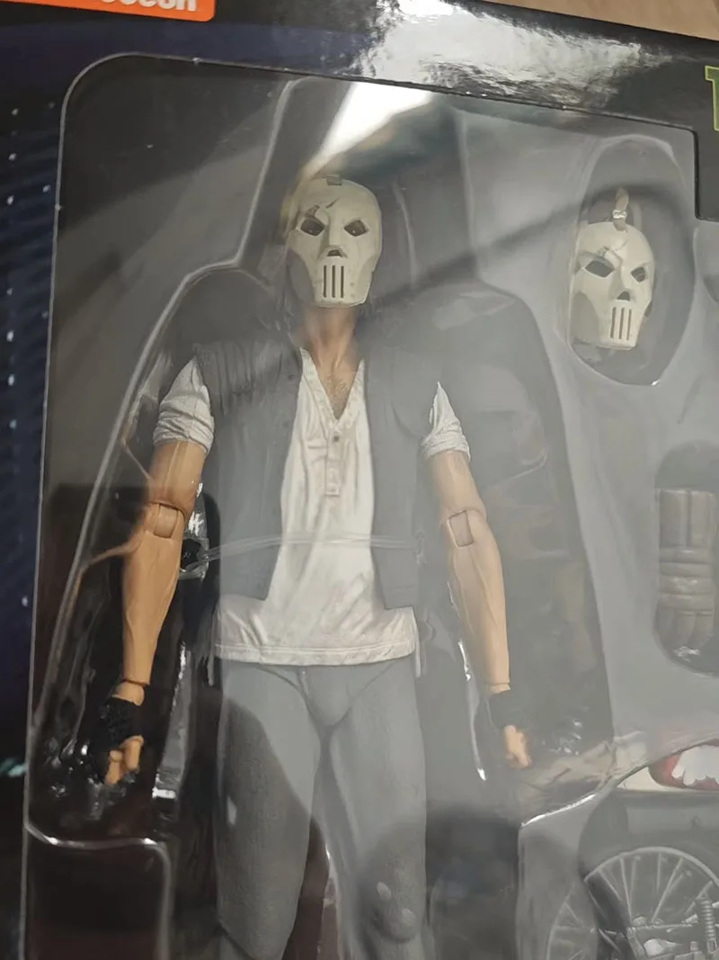 كاسي جونز مع شخصية الدراجة الترابية NECA 54514 في سن المراهقة متحولة نينجا السلاحف عمل التماثيل أنيمي TMNT نموذج الطرفية 7 بوصة هدية #3