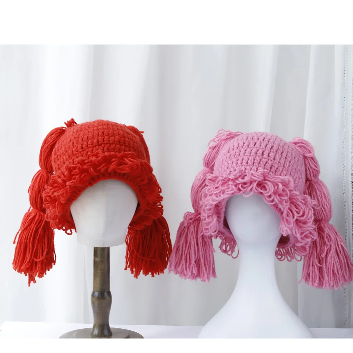 NEW Japanese Y2k Kawaii Braided Design Knitted Hats for Women Autumn and Winter Fashion Warm Personality Pullover Beanies Cap