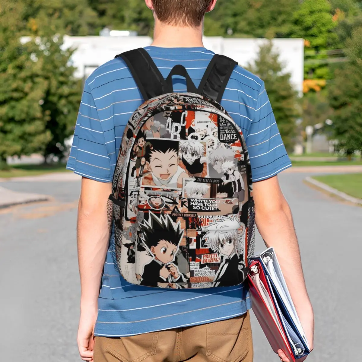 Anime HXH Hunter X Hunter Backpack Student BookBag Boys Girls School Bag Computer Shoulder Bags