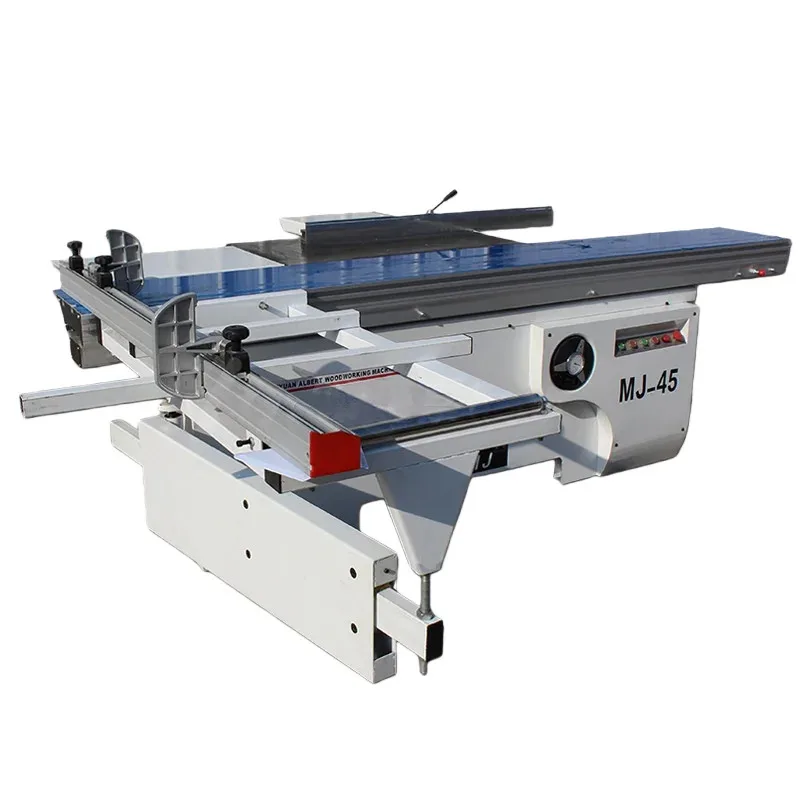 

Woodworking Horizontal 45 90 Degrees Double Blade Melamine MDF Plywood Wood Cutting Precision Sliding Table Panel Saw Motor