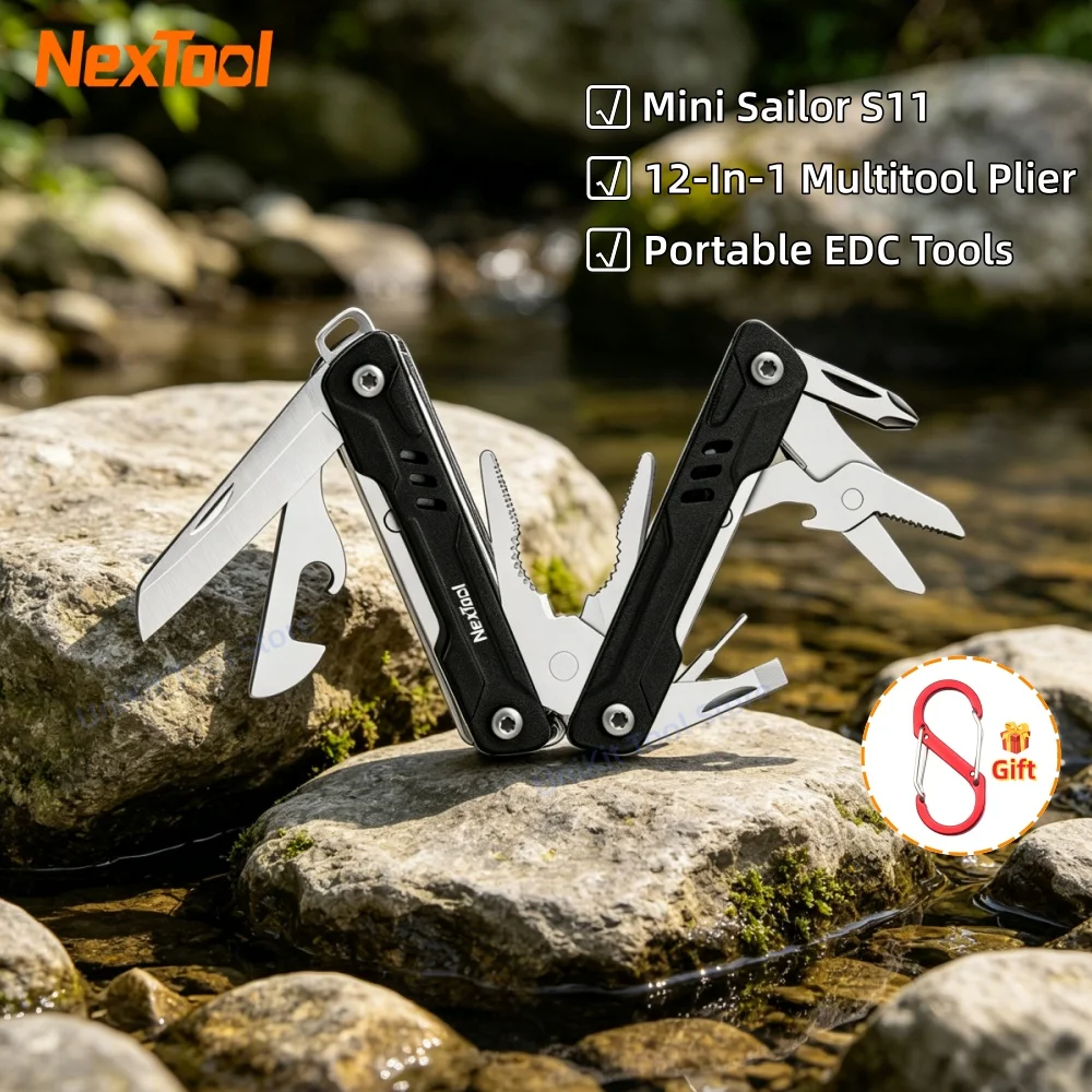 NexTool Mini Sailor Pliers S11 Folding EDC 12 In 1 Multi Tool Scissors Screwdriver Outdoor Portable Equipment Hand Tools