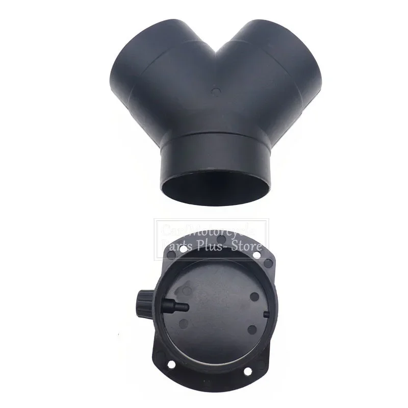 75mm Diesel Heater Air Vent Ducting T Piece Outlet Exhaust Connector w/Regulating Valve For Webasto Eberspaecher Parking