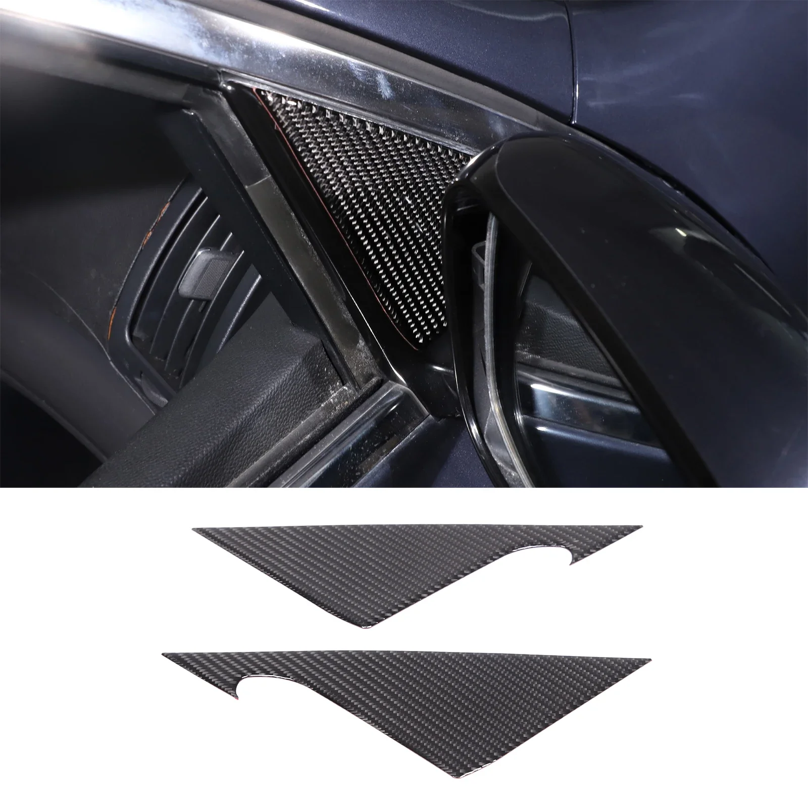 

For Infiniti G Series 2007-2013 Soft Carbon Fiber Car Rearview Mirror Side Triangle Cover Stickers Car Accessories