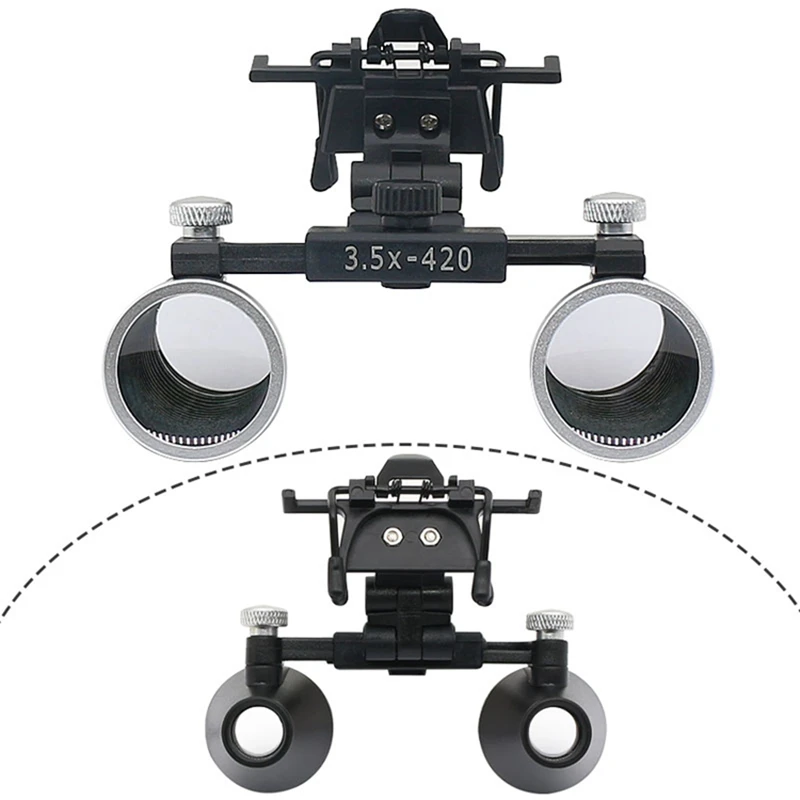 Стоматологические лупы-бинокуляр 2.5X 3.5X стоматологический бинокль, хирургическая Лупа с зажимом для очков, медицинская оптическая линза,