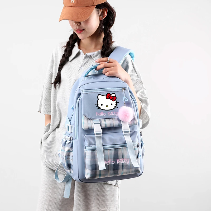 Sanrio Hello Kitty plecak śliczny królik uszy dziewczynka chłopiec kreskówka plecak dla dzieci lekka damska wodoodporna torba studencka