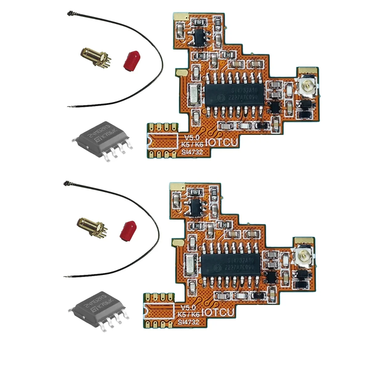 

2 шт. SI4732 V5.0 модуль FPC + чип 2 м для Quansheng UV K5 K6 HF коротковолновый полнодиапазонный прием/однокрасное приежение с боковой полосой F