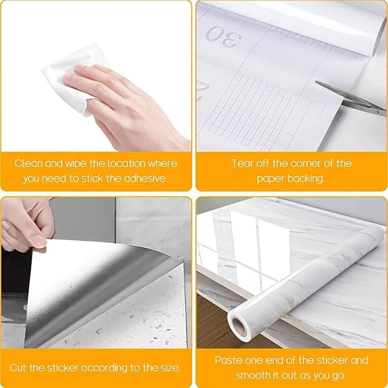 لتقوم بها بنفسك 55 سنتيمتر مقاوم للماء والعفن برهان الرخام ذاتية اللصق خلفية الحمام المطبخ غرفة الطعام خزانة كونترتوب الجدار ملصق #6