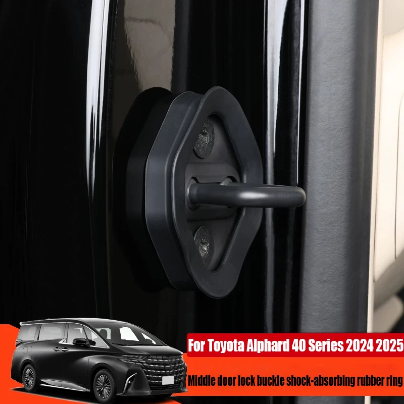 For Toyota Alphard 40 Series 2024 2025 middle door lock buckle shock-absorbing rubber ring car interior modification parts