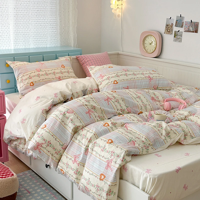 Fotografia 6: Personalize os designs estilo simples impresso conjunto de cama com capa de edredão com fronha para quarto