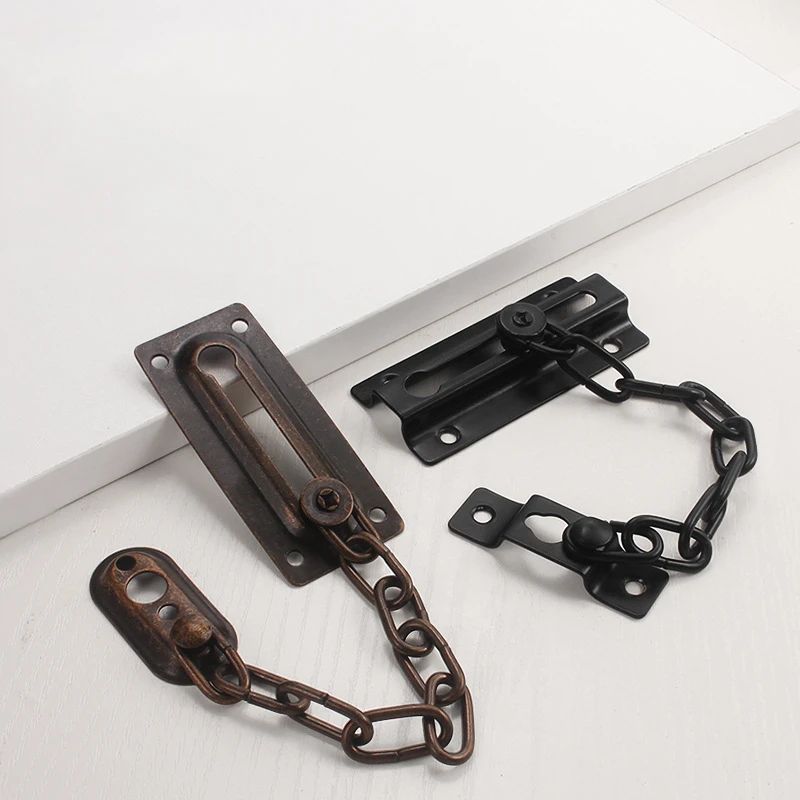 Security Door Chain Security Door Lock Strip Door Lock Latch Hotel Door Bolt Without Punching Window Door Chain