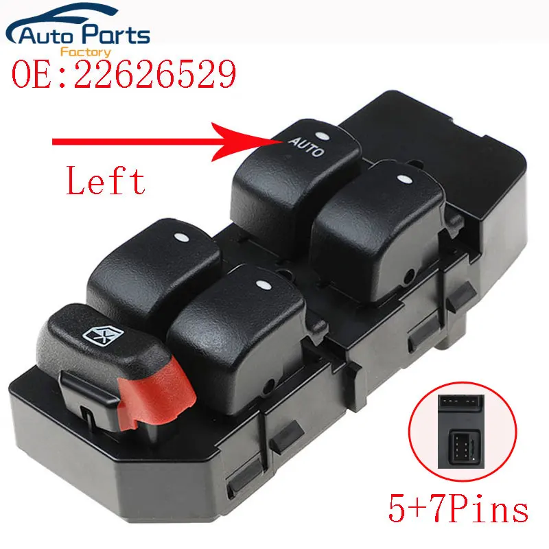 New Front Left Power Window Switch For Chevrolet Malibu 2004-2008 22626529 Electric Glass Lifter Button