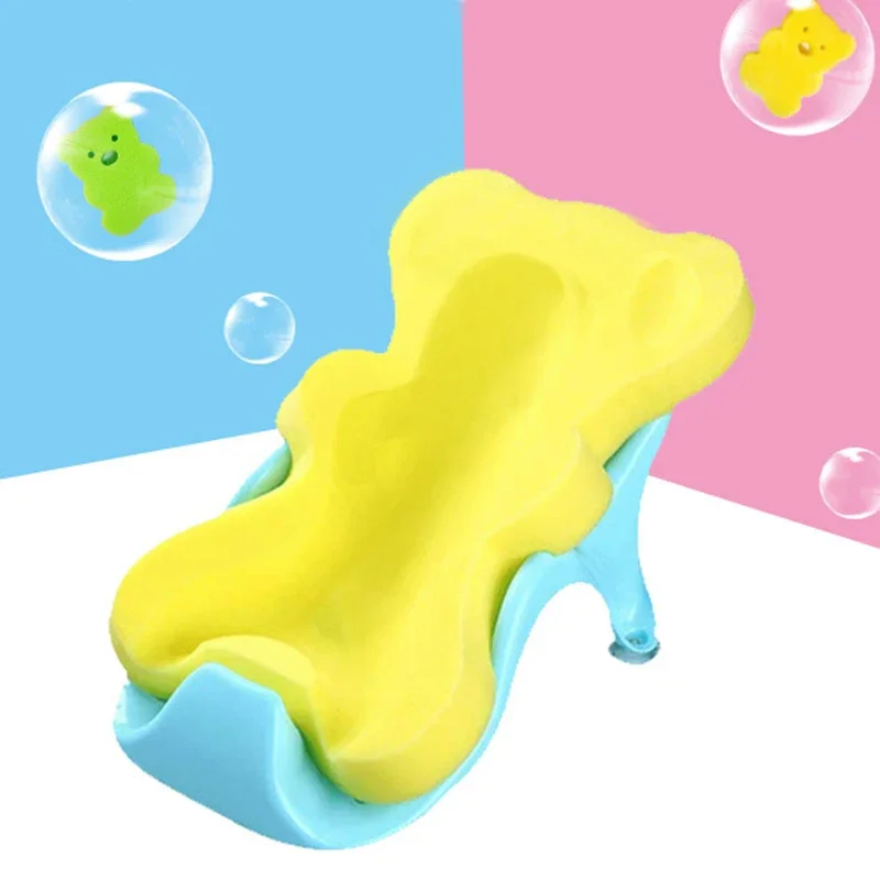 Sponge Baby Bath Mat Non-slip Sponge Mat Anti-skid Bathtub Infant Bath Pad Newborn Seat for Baby Care