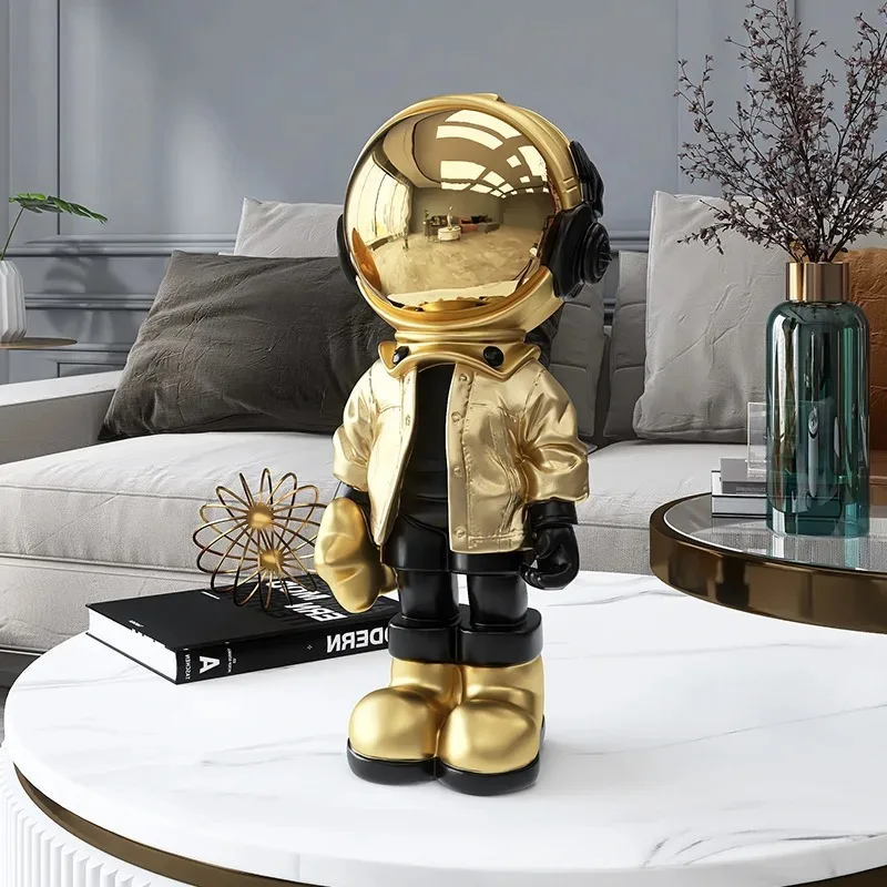 Kreative Astronauten-Statue aus Kunstharz, Heimdekoration, Kunsthandwerk, kleine Statuen, Wohnzimmer, Foyer, Innendekoration, Zubehör, Geschenke