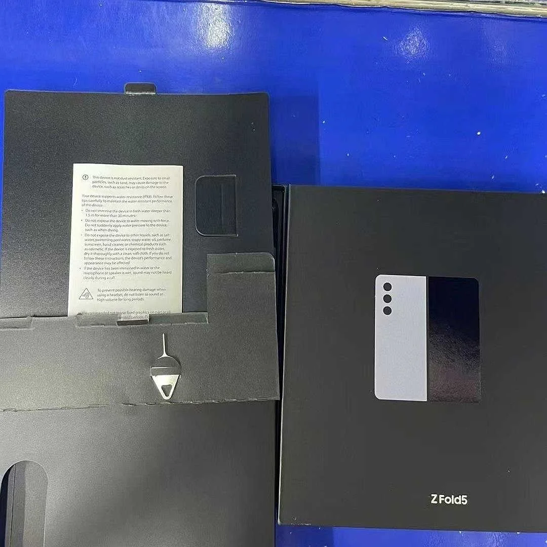 

New Phone Retail Packing Box For Samsung Galaxy Z Fold 5 Empty Box Black Mobile Phone Retail Box With User Manual