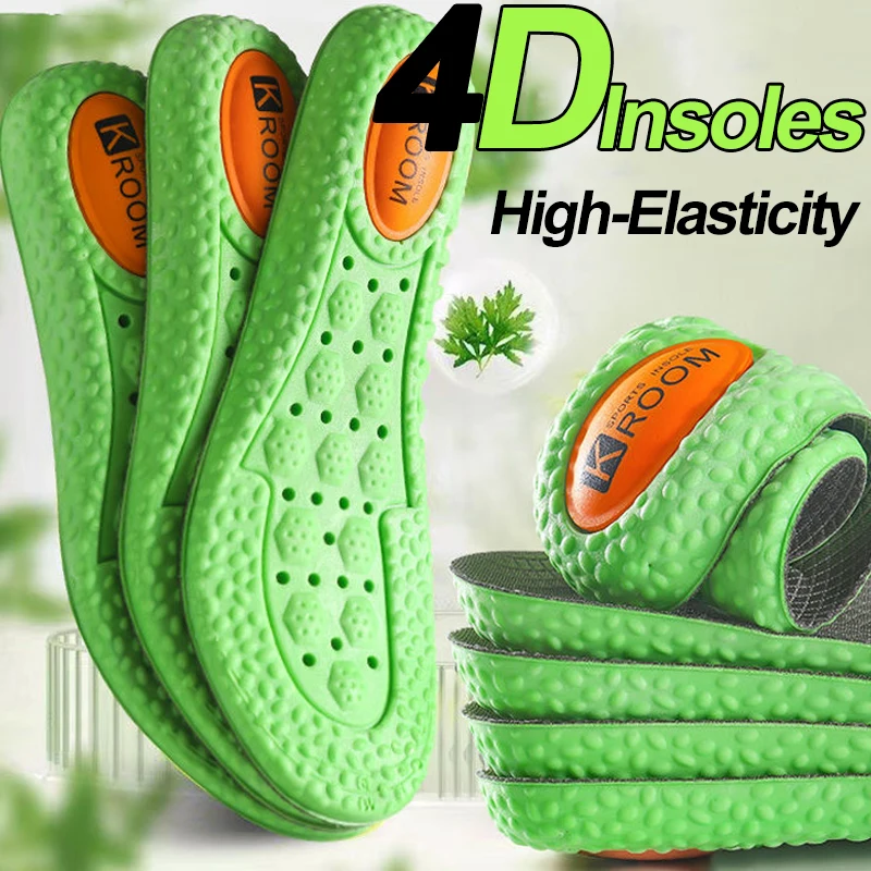 Plantillas Desodorantes con absorción de impacto, suelas de zapatos transpirables, cuidado de los pies, almohadillas de espuma viscoelástica suave, cojín absorbente de sudor para correr