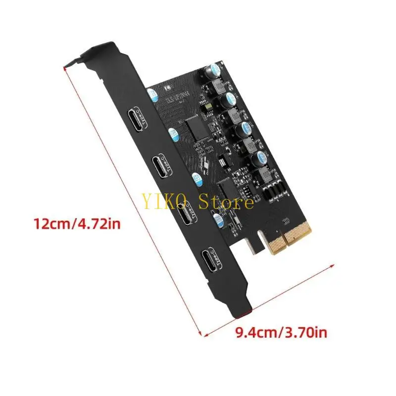 K32C 20Gb USB nhanh 3.1 Thẻ chuyển đổi Pci-e Pcie PCIE Type C để mở rộng nhanh 4 Po