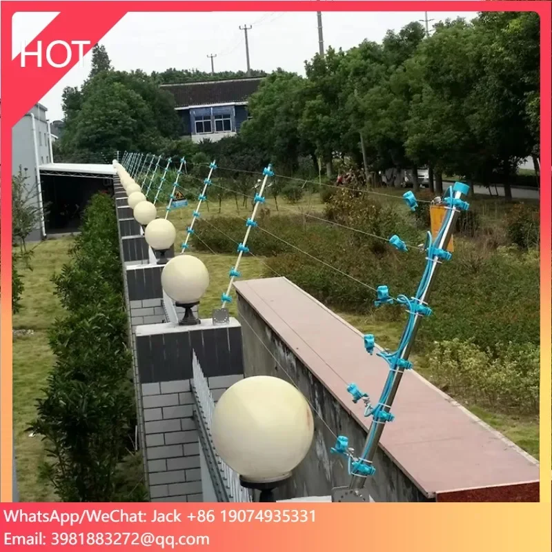 High Voltage Electric Fence Energizer Pulse Electric Fence Intrusion Alarm System High Security Wire Fence