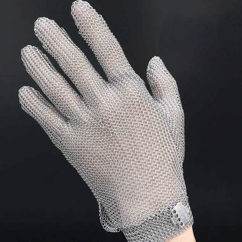 Protective Glove Stainless Steel Mesh Glove Anit-Cut Knife Resistant Chain Mail Protective Glove for Kitchen Butcher Working