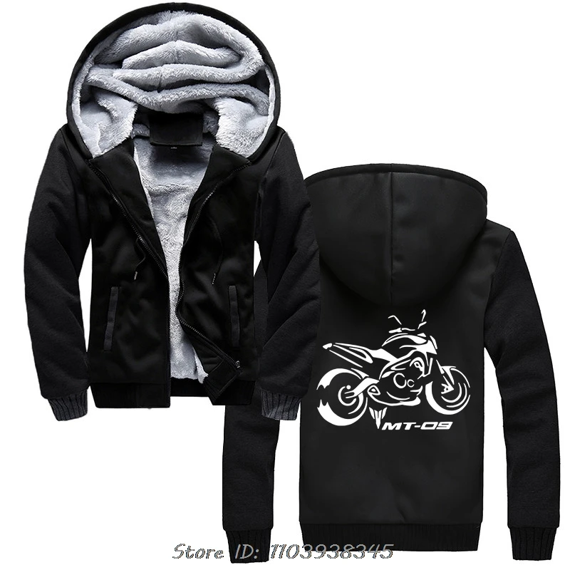 Yam Mt-09 Mt 09 Winter Hoodie Motorcycles Motorbike Top Quality Fashion zip up Jacket Cotton Streetwear Unisex Tops coats