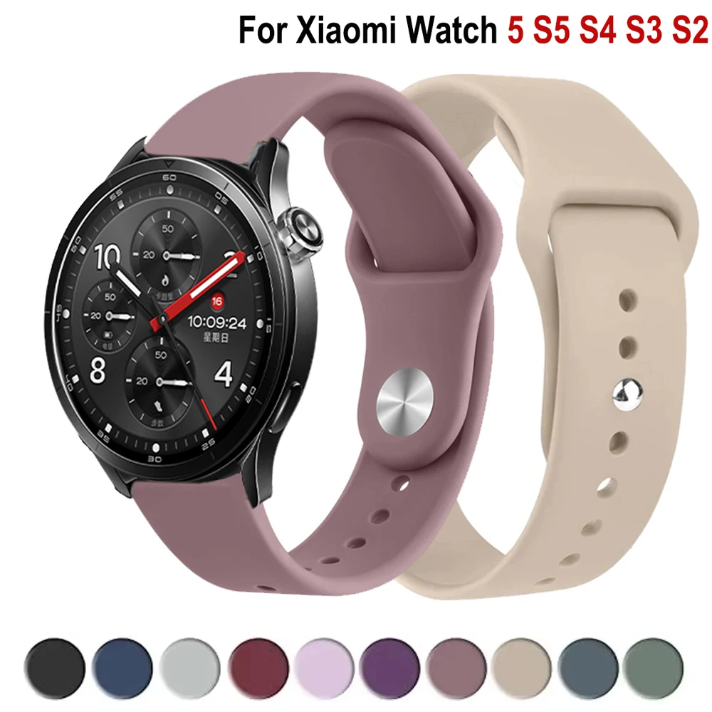 22mm Uhrenarmband für Xiaomi Watch S5 5 S4 S3 S2 2 Pro Active Sport Silikonarmband Correa Xiaomi Watch Color 2 Farbband