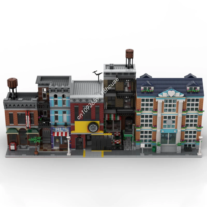 2152 pçs moc modular escola modelo de construção blocos arquitetura artesanato brinquedos educação tijolo idéia diy presentes natal