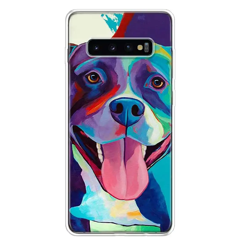 Pit Bull Lovely Pet Dog Pitbull Phone Case For Samsung Galaxy S24 S22 Ultra S21 Plus Capa S20 S23 FE S10 S9 S8 Plus Cover Shell image 5