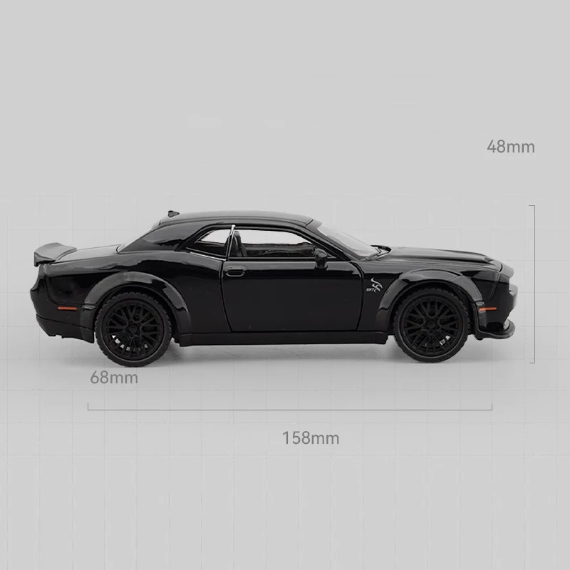 1/32 تشالنجر Hellcat سبيكة العضلات سيارة رياضية DieCast المعادن الكلاسيكية نموذج محاكاة الصوت ضوء جمع الاطفال لعبة الهدايا