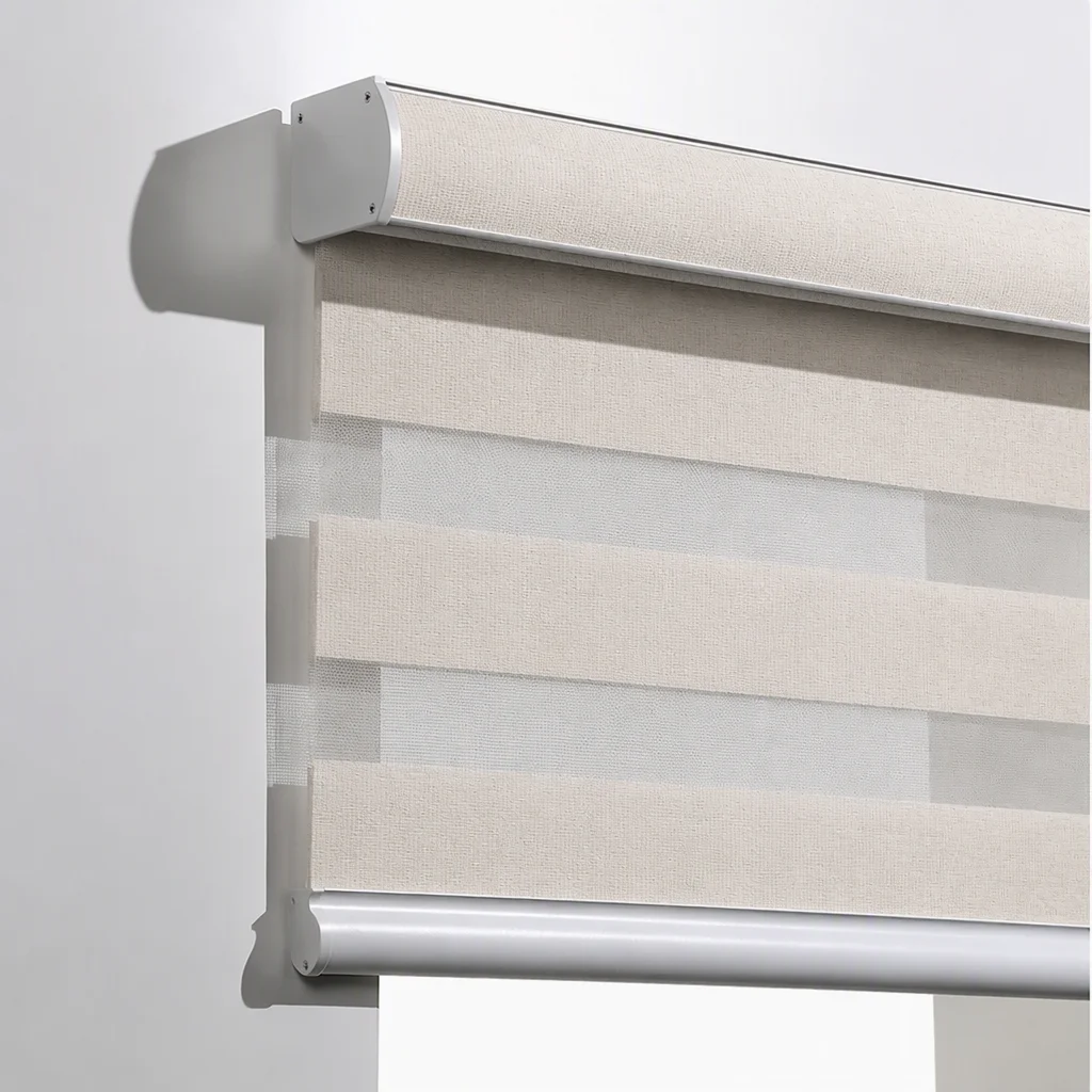 Custom WiFi Tuya Google Alexa Plain Polyester 100% Blackout Smart Electric Roller Shade Motorized Roller Blinds for Windows