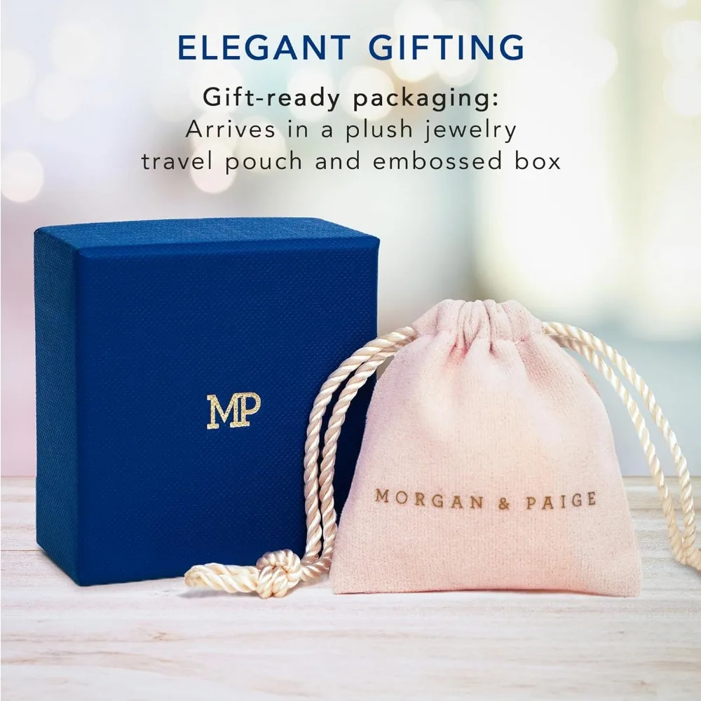 أقراط نسائية من الفضة الإسترليني عيار 18 قيراط مطلية بالذهب والأحجار الكريمة والألماس - اختيار أنيق