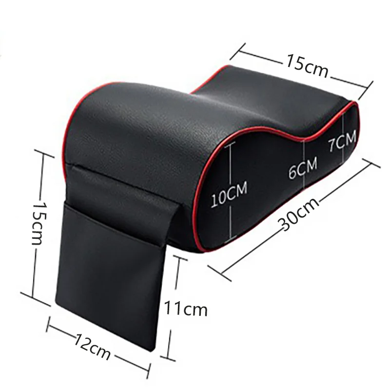 Car Leather Armrest Box Pad Auto Central Console Mat For Hyundai Tucson Santa Fe Elantra Kona i30 i20 ix25 ix35 Veloster Solaris