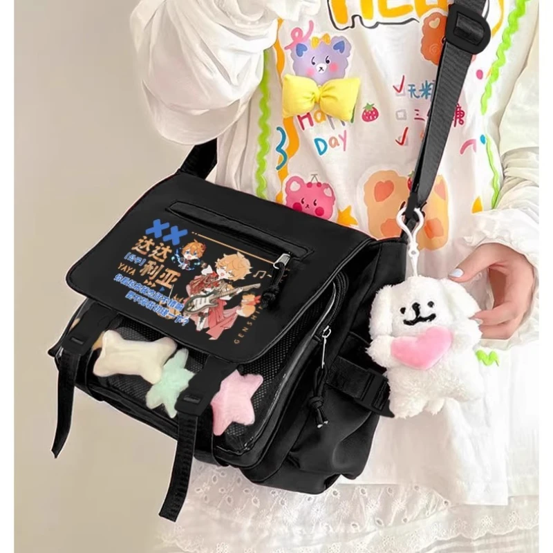 

Game GS Impact Anime Cos Chiori Balladeer Xiao Venti Xianyun Etc. Unisex 2025 Simple and Lightweight Single-shoulder Bag Gift