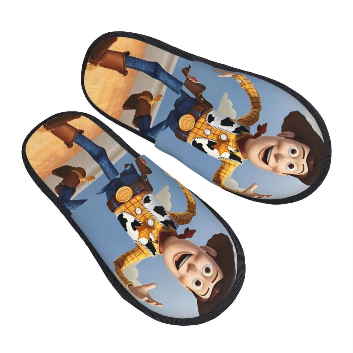 

Cute Cartoon Woody Winter House Slippers Bedroom Toy Story Soft Memory Foam Slippers Anti Slip