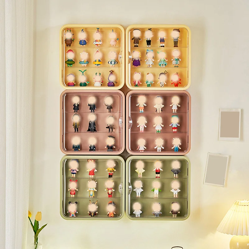 

Clear Acrylic Wall Mounted Storage Box for Figures Showcase Blind Box Display Case Figures Stand Dust Proof Doll Toy